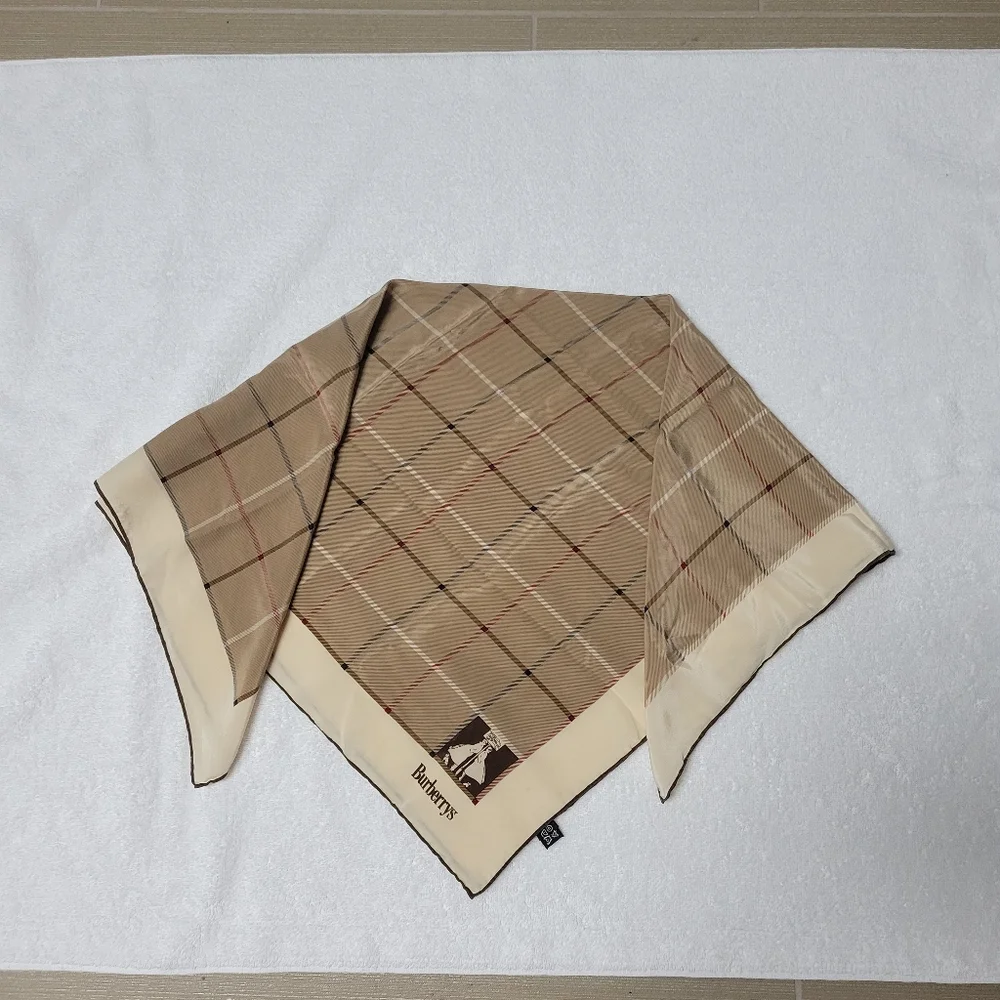 Vintage Burberrys Silk Scarf. - Picture 8 of 14